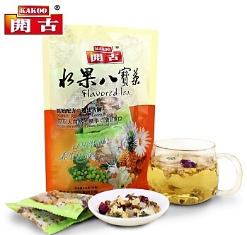 开古【水果八宝茶】养颜美容 (百合菊花葡萄干菠萝干橘皮莲子红玫瑰冰糖) 10袋装 115g